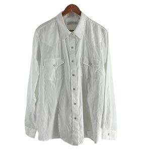 Roper pearl snap western shirt all over monotone print cowboy rodeo sz 2X